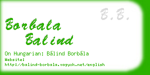 borbala balind business card