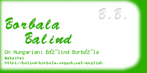 borbala balind business card